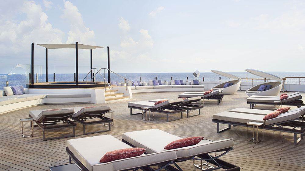 deck view on ritz carlton yacht